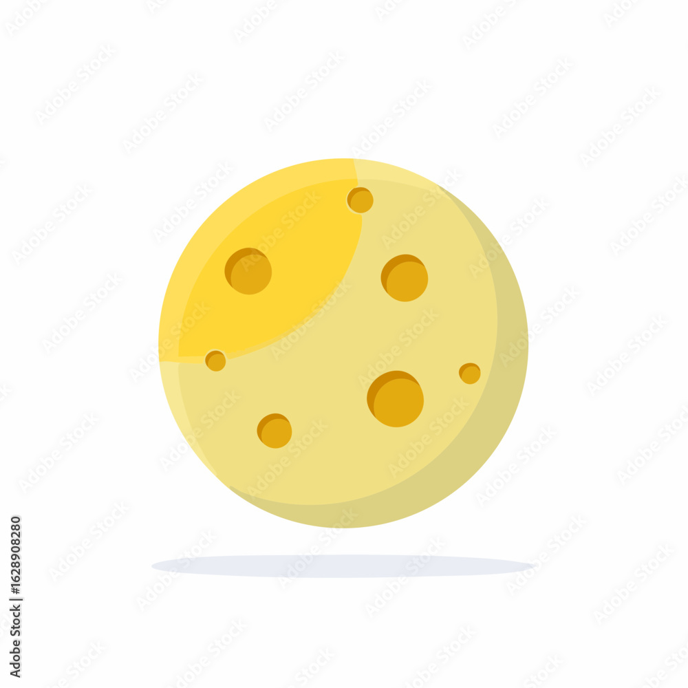 Obraz premium half moon flat simple isolated