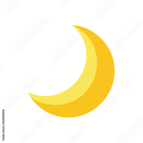 half moon flat simple isolated