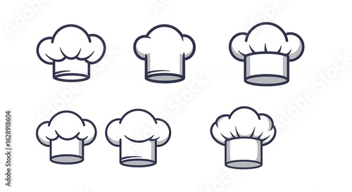 Chef hat icons illustration