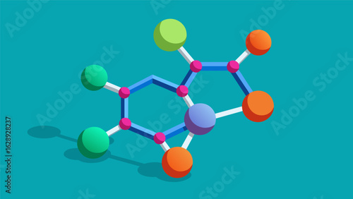 A 3D rendering of the ketamine molecule showing its unique shape and how it fits into neural receptors..