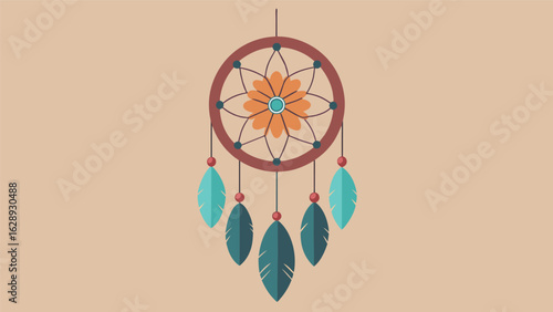 A handmade dreamcatcher with intricate beadwork and feathers representing the patients desire to let go of negative thoughts and fears and embrace.