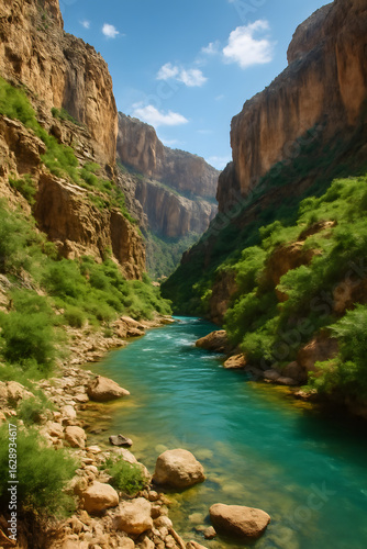 river in the mountains