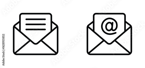 Envelope icon set. Mail icon set. email icon vector	