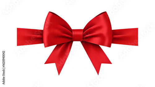 red bow on white background