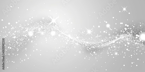 Silver sparkle wave background, festive design