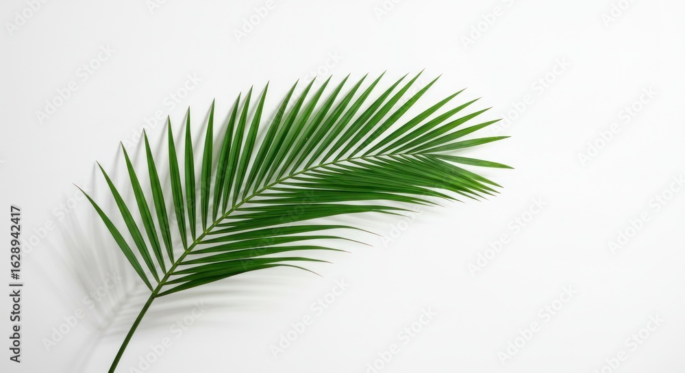 Obraz premium Palm leaf on white background