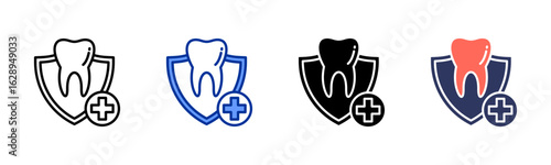 Dental Insurance icon sheet multiple style collection