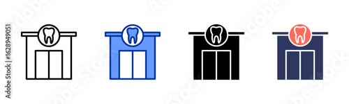 Dental Clinic icon sheet multiple style collection