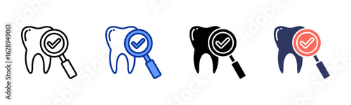 Dental Check icon sheet multiple style collection