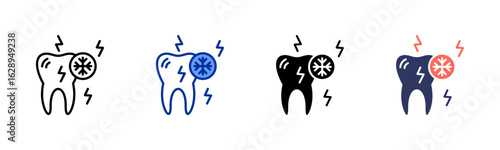 Tooth Sensitivity icon sheet multiple style collection
