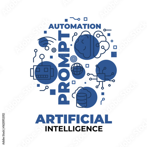 Artificial intelligence technology illustration design