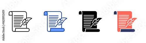 Bill Of Rights icon sheet multiple style collection