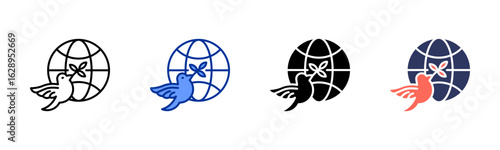 Non Governmental Organization icon sheet multiple style collection