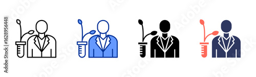 Biologist icon sheet multiple style collection