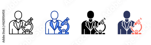 Lab Technician icon sheet multiple style collection