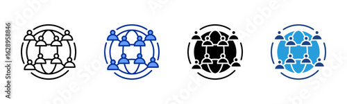 Worldwide icon sheet multiple style collection