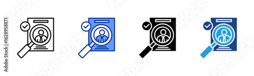 Identify icon sheet multiple style collection