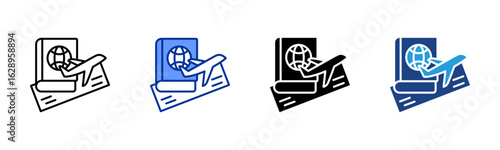 Passport icon sheet multiple style collection