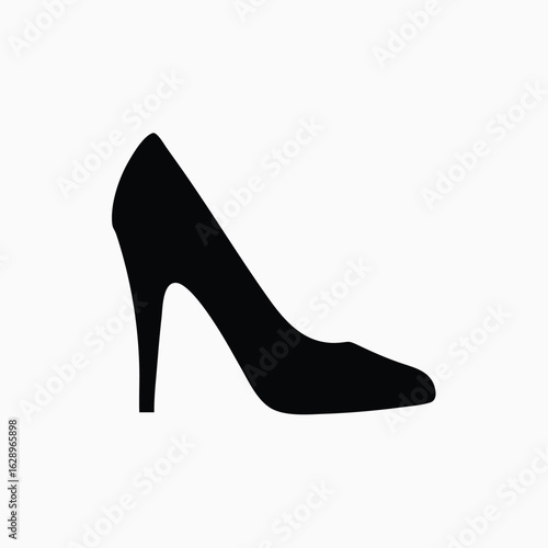 Minimalist High-Heeled Shoe Silhouette – Elegant Fashion Icon