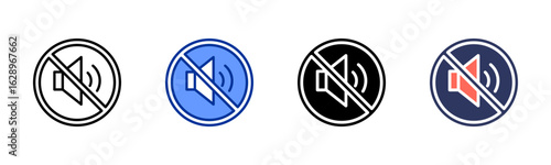 No Sound icon sheet multiple style collection
