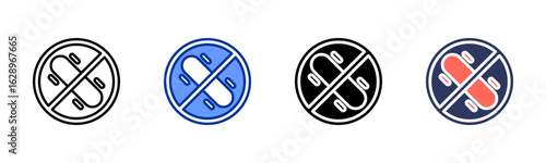 No Skating icon sheet multiple style collection