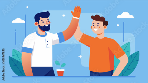 A man highfives his physical the ecstatic about the progress he has made in his recovery from a chronic injury after incorporating ketamine infusions.