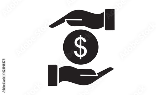 Hand Holding Money and Financial Investment Icon