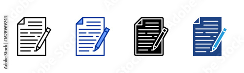 Edit Document icon sheet multiple style collection