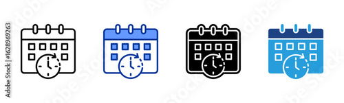 Reschedule icon sheet multiple style collection