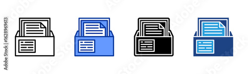 Document icon sheet multiple style collection