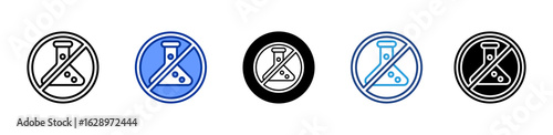 No Preservatives icon sheet multiple style collection