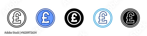 Pound icon sheet multiple style collection