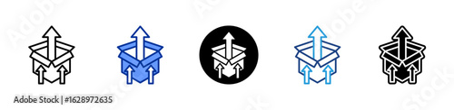 Up Arrow icon sheet multiple style collection