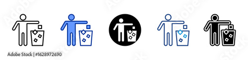 Trash icon sheet multiple style collection