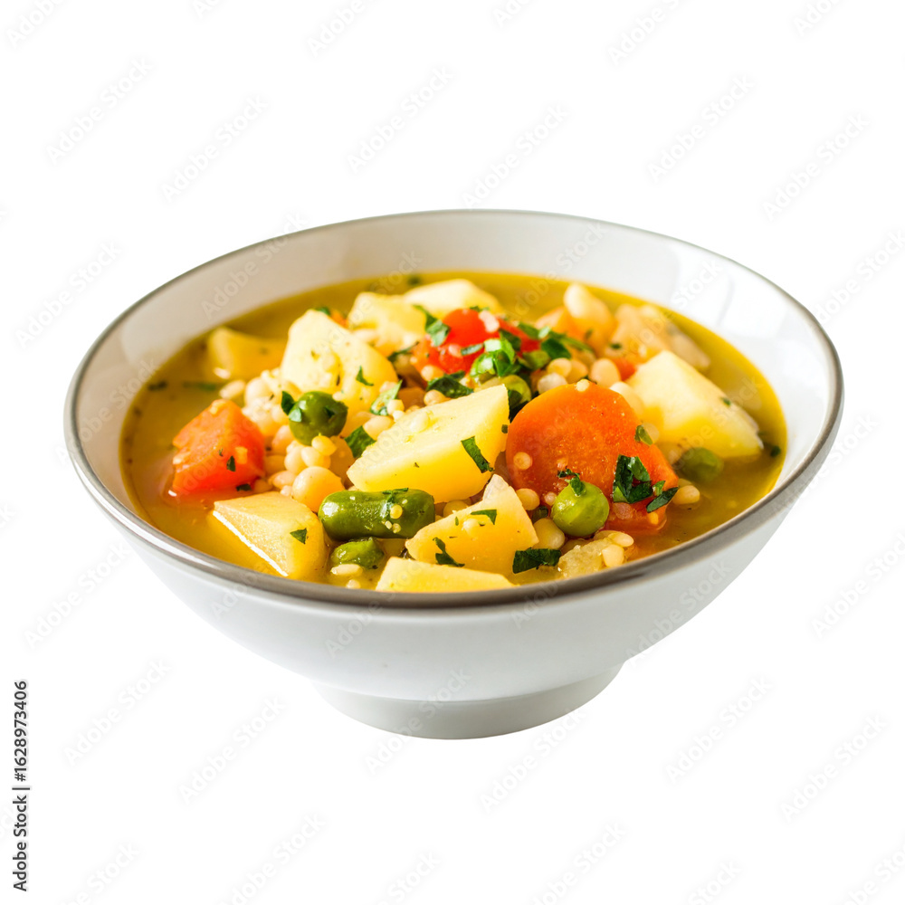Vegetable soup isolated on a white background Vegetable soup isolated on a white background