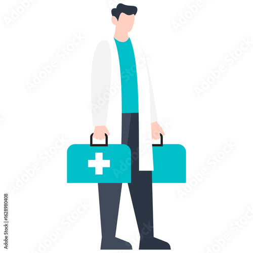 doctors carry medical equipment in bags