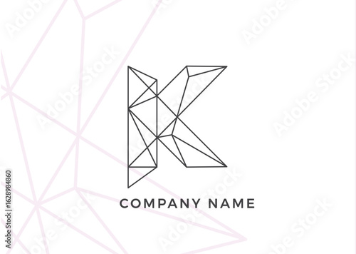 Outstanding professional  Minimal elegant monogram letter K logo design vector illustration