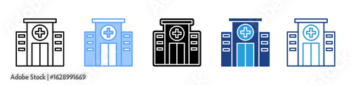 Hospital icon sheet multiple style collection