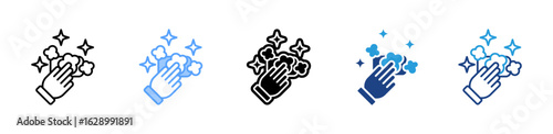 Cleanliness icon sheet multiple style collection