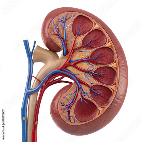 Detailed Kidney Illustration