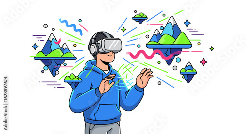 Immersive Virtual Reality Experience: Exploring Digital Landscapes with VR Technology