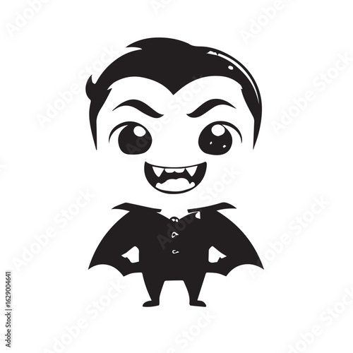 Cute Halloween Vampire Character Illustration