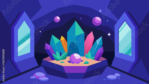 A hidden nook in one corner houses a selection of healing crystals allowing patients to incorporate the earths natural energies into their therapy..