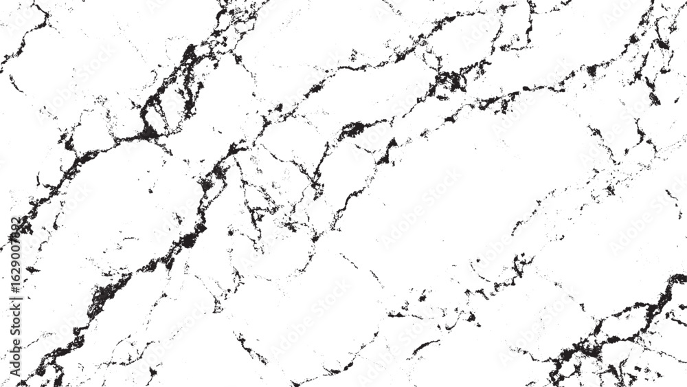 Fototapeta premium Monochrome Marble Texture, Abstract Black and White Cracks Pattern, Grunge Overlay Background