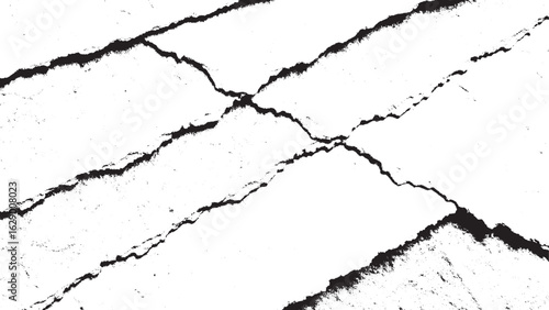 Gritty Black and White Abstract Cracks Grunge Texture