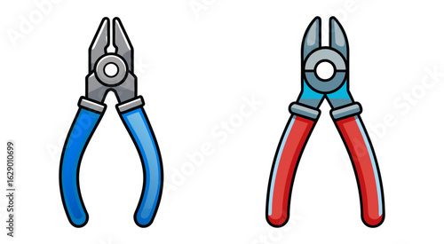 Set of pliers vector illustration design