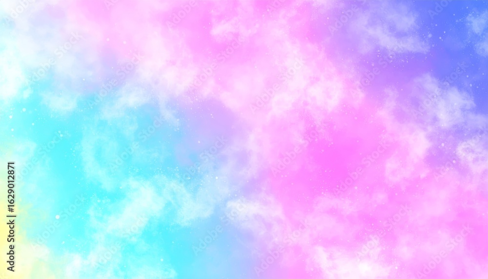 Fototapeta premium A breathtaking view of the colorful night sky filled with twinkling stars and majestic clouds.