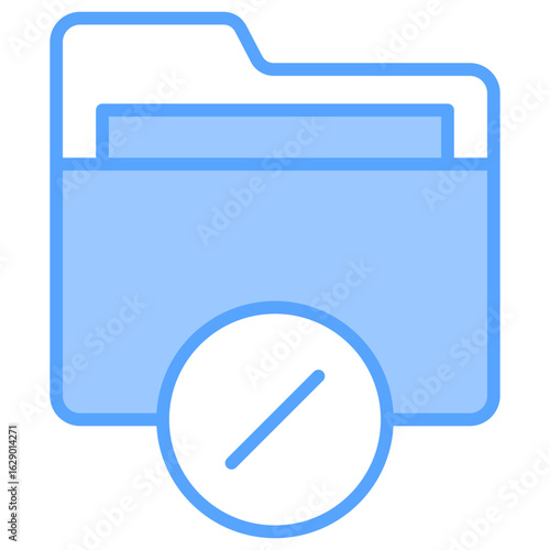 Block Folder Blue Icon