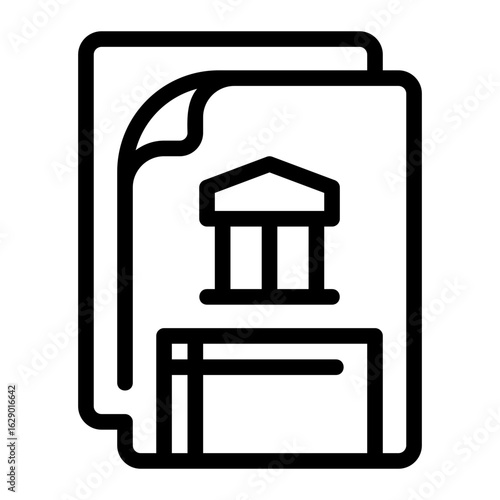 bank statement line icon