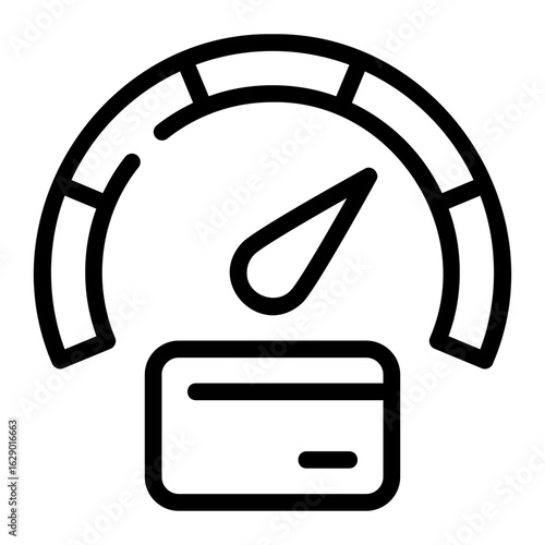 credit score line icon